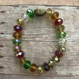 NWT Handmade fall inspired gemstone bracelet